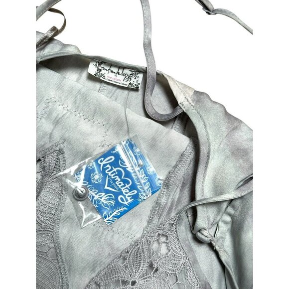 Intimately Free People Sz XS Dress Chasing Shadows Midi Slip Grey TieDye boho - Picture 5 of 6